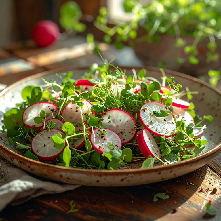 salade jeunes pousses radis restaurant La Cour Nancy