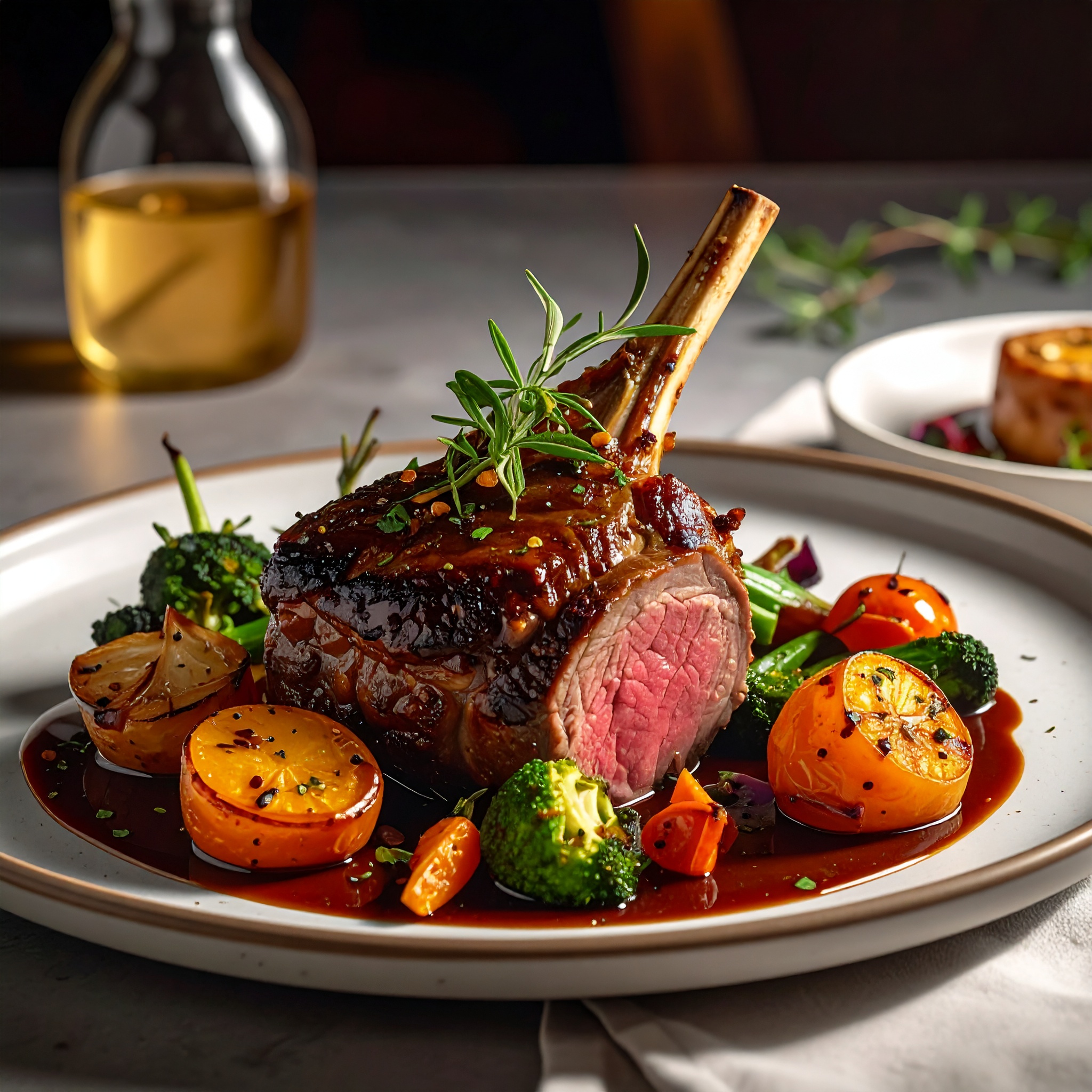 Firefly_Ultra realistic food photography of slow cooked lamb shoulder, tender and juicy meat 700192